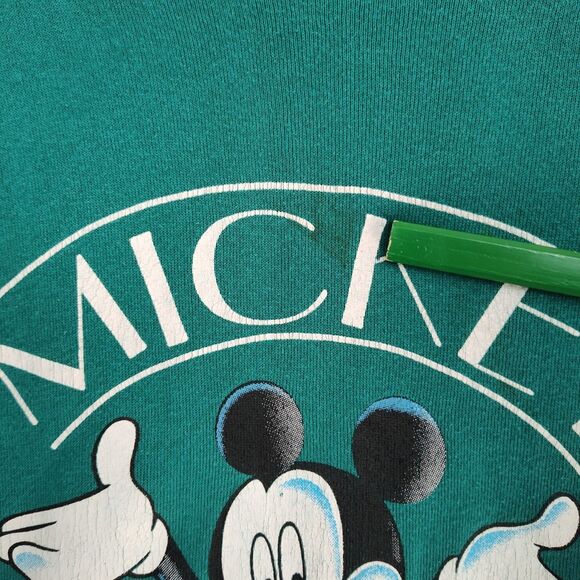 VTG Mickey Unlimited Mickey Mouse Print Pullover Sweatshirt Women's XL Green - Picture 7 of 12